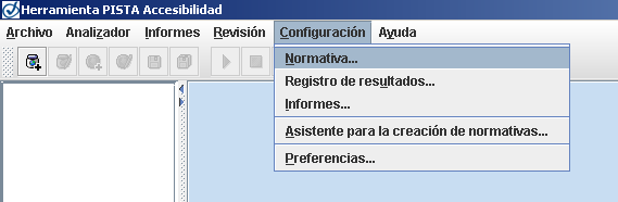 Proceso de importación. Paso 1. Configuración - normativa