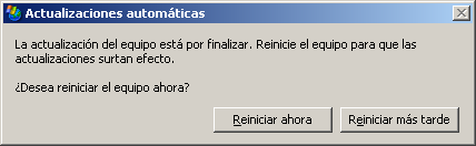 ¿Desea reiniciar ahora el ordenador?